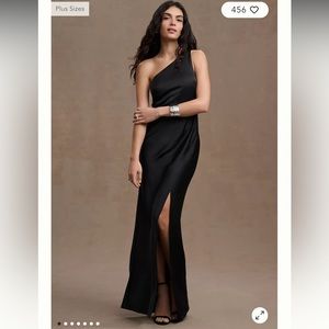 BHLDN BLACK DYLAN SATIN CHARMEUSE DRESS - Size 4